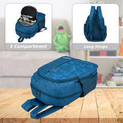 Heart Home Backpack | School Backpack for Kids | Collage Backpack | School Bag for Boys & Girls | 3 Compartments Mini Backpack | Half Print School Bag | Green