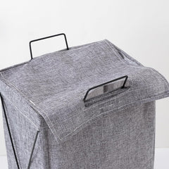 Kuber Industries Laundry Basket For Clothes|Foldable Laundry Hamper|Basket For Toys, Dirty clothes, Storage "40 LTR"-Pack of 4 (Grey)