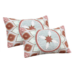 Heart Home Double Bedsheet with 2 Pillow Covers | 160 TC Premium Cotton Bedsheet for Double Bed | Bedsheet for Living Room-Home & Hotels | Kaleen Leaf Flower | 100x108 Inch | Maroon