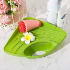 Kuber Industries Pack of 6 Kitchen Sink Stand | Food Strainer Stand for Kitchen | Vegetable-Fruit Drainer Holder | Sink Stopper Shifter for Kitchen | Multipupose Kitchen Sink Stand | TM15007BR | Green