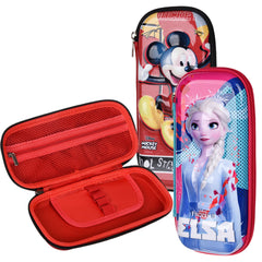 Kuber Industries Disney Pencil Pouch | School Pencil Case for Kids | Pen-Pencil Box for Kids | Geometry Box | Compass Box | School Stationery Supplies | Pack of 3 | Multicolor