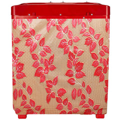 Kuber Industries Leaf Design PVC Top Load Semi Automatic Washing Machine Cover (Red) CTKTC33343