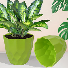 Heart Home Flower Pot | Flower Planter Pots for Indoor | Flower Pots for Outdoor | Pot for Garden & Balcony Flowering | Flower Plants Pot | Barfi Flower Pot | 6 Inch | Pack of 6 | Multi