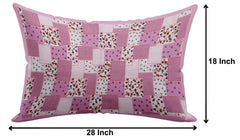 Kuber Industries Check Design Premium Cotton Pillow Covers, 18 x 28 inch, Set of 2 (Pink)