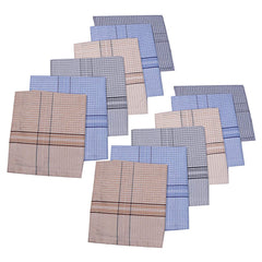 Kuber Industries Cotton 12 Piece Men's Handkerchief Set - Multicolour, Standard (CTKTC05639)