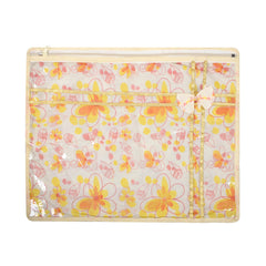 Heart Home Saree Cover | Clothes Storage Bag | Single Packing Saree with Zip Closure | Wardrobe Organizer | Cloth Stoarge Organizer | Bow Flower-Design | Pack of 12 | Ivory