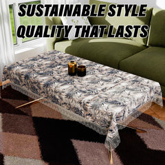 Kuber Industries Center Table Cover | PVC Table Cloth Cover | 4 Seater Table Cloth | Leaf Gripper Table Cover | Table Protector | Table Cover for Center Table | 40x60 Inch | CTC | Blue