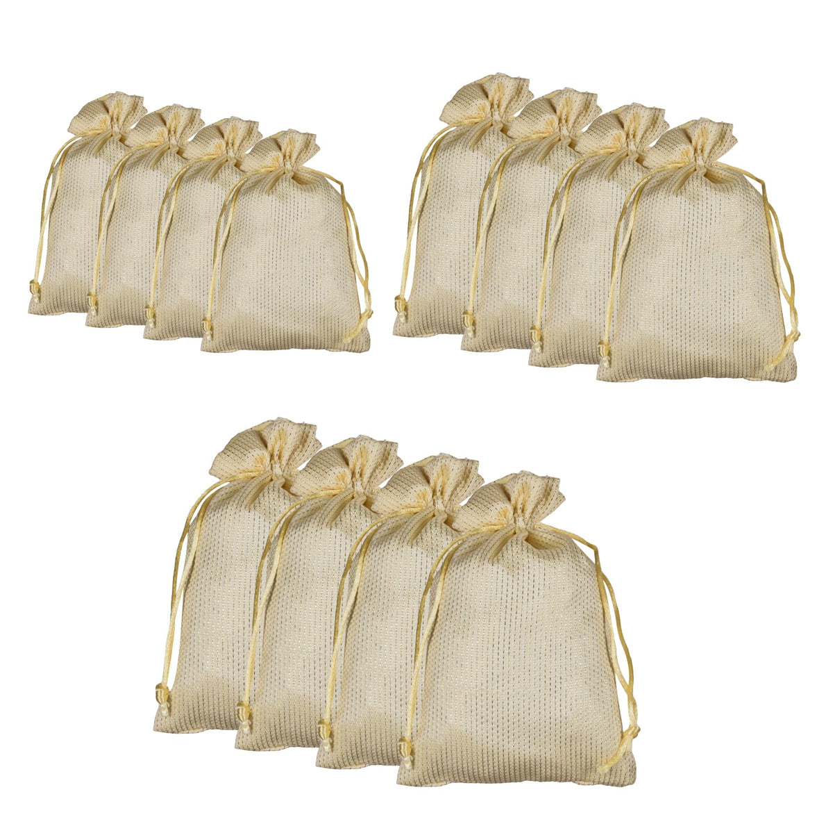Kuber Industries Potli|Jari Silk Wedding Potli|Drawstring Closure Potli|Wallet Potli|Christmas Gift Potli|Baby Shower Potli|Traditional Shagun Potli|S|M|L|Pack of 12|Multi