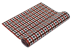 Kuber Industries Check Printed Shelf Liners for Kitchen Shelves,cupboards,Wardrobe,Drawer, 5 Mtr (Maroon)