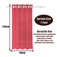 Heart Home Door Curtain | Sheer Door Curtains | Parda for Living Room | Bedroom Balcony Parda | Door Curtain Parda for Home Décor | Lining Net | 7 Feet | Maroon