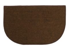 Kuber Industries D-Shape Microfiber Anti Slip 3 Pieces Door Mat (14'' x 23'', Brown)-KUBMART12182