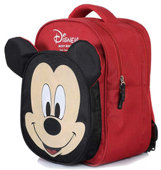 Kuber Industries Disney Mickey Mouse Print School Bag/Backpack|Solid Disney Print & Waterproof Polyester Material|2 Comparment with 2 Front Pockets|Size 28 x 17 x 36 CM (Black)