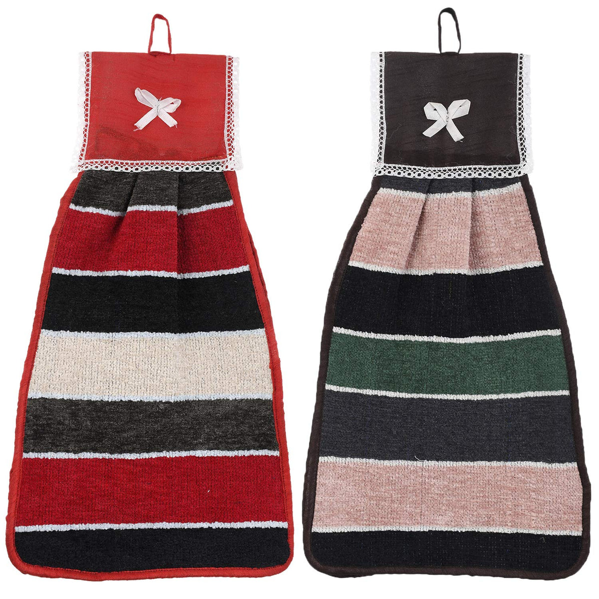 Kuber Industries Hanging Cotton 2 Pieces Cotton Washbasin Napkin/Hand Towel for Kitchen and Bathroom (Multi) - CTKTC45538