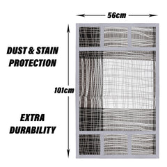 Kuber Industries Fridge Top Cover | PVC Fridge Top Cover | Black Lining Fridge Top Cover | Refrigerator Cover with 6 Side Pockets | Refrigerator Top Protector | Appliance Cover | Gray