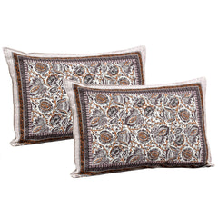 Heart Home Double Bedsheet with 2 Pillow Covers | 160 TC Premium Cotton Bedsheet for Double Bed | Bedsheet for Living Room-Home & Hotels | Dezier Bell Print | 90x108 Inch | Purple