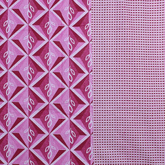 Homestic Double Bedsheet|Cotton 120 TC Luxury Printed Soft & Lightweight Bedsheet with 2 Pillow Covers (Pink & White)