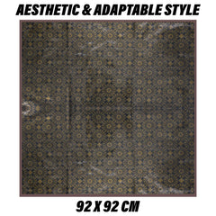 Heart Home Food Mat | Bedsheet Protector for Home | Bed Server Food Mat | Bed Server Mat | Rexine Circle Mattress Protector for Home | Food Mat for Kids | Brown