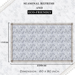 Kuber Industries Dining Table Cover | PVC Table Cover | Brown Embossed Lace Floral Table Cover | Table Protector | Table Cover for Dining Table | 60x90 | Transparent