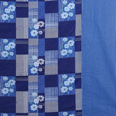 Kuber Industries Double Bedsheet(228 * 254 cm)|Cotton 120 TC Luxury Printed Soft & Lightweight Bedsheet for Double Bed with 2 Pillow Covers (Blue) (Pack of 6)