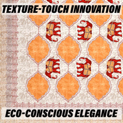 Heart Home Double Bedsheet with 2 Pillow Covers | 186 TC Premium Cotton Bedsheet for Double Bed | Bedsheet for Living Room-Home & Hotels | Embroidery Elephant | 100x108 Inch | Yellow