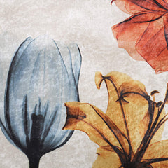 Kuber Industries Floral Sining Design 5 Piece Velvet Cushion Cover - 16"x16", White