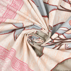 Heart Home Double Bedsheet with 2 Pillow Covers | 160 TC Premium Cotton Bedsheet for Double Bed | Bedsheet for Living Room-Home & Hotels | Photo Frame Tree | 100x108 Inch | Pink