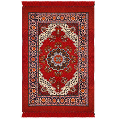 Heart Home Carpet|Velvet Carpet-Rug for Home Décor|Carpet Rug for Bedroom|Carpet for Living Room|Prayer-Yoga Mat|Carpet for Hall|4x6 Ft|Red