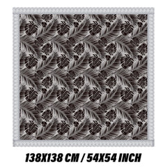 Heart Home Table Cover | PVC Dining Table Cover | Table Cloth | Center Table Cover | Table Cover for Kitchen Table | 3D Leaf Table Cover for Hall Décor | 54 Inch | Brown