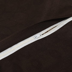 Heart Home Rangoli Design Velvet Pillows Covers for Couch Bed Sofa, Soild Soft Cushion Case, 16x16 Inches- Pack of 4 (Brown)