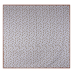 Heart Home Lightweight Leaves Design Cotton Reversible Double Bed Dohar|AC Blanket for Home & Travelling (Orange)