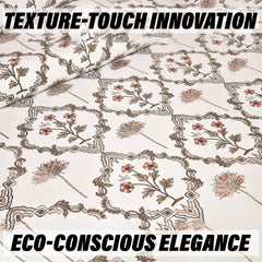 Kuber Industries Dohar Set | 1 Piece Double Bedsheet with 2 Pillow Cover & Dohar Combo Set | Bedsheet & AC Blanket Set for Bedroom | Comforter | Quilt | Pushpa Flower Star | Set of 4 | Brown