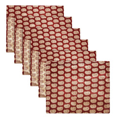 Heart Home Saree Cover | Clothes Storage Bag | Single Packing Saree with Zip Closure | Wardrobe Organizer | Cloth Stoarge Organizer | Carry Jama-Design | Pack of 6 | Maroon