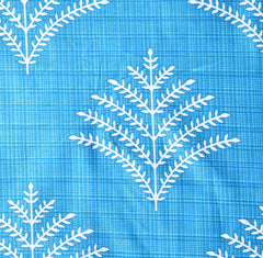 Heart Home Leaf Printed Home Décor Door Curtain with 8 Eyelet, 7 Feet (Blue)-HS43HEARTH25590, Standard
