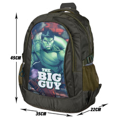 Heart Home Marvel The Big Guy Hulk School Bags | Kids School Bags | Student Bookbag | Travel Backpack | School Bag for Girls & Boys | School Bag with 3 Compartments | Green