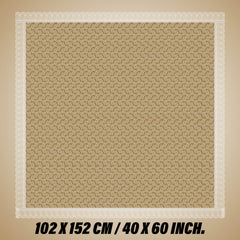 Heart Home Table Cover | Dining Table Cover | Center Table Cover | Reversable Table Cover for Kitchen Table | Carry Square Table Cover for Hall Décor | 48x48 Inch | Golden