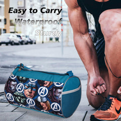 Heart Home Marvel Avengers Gym Bag | Polyester Duffle Bag for Travel | Sport Fitness Bag | Yoga Sport Bag | Sports Gym Bags | Travel Handbag | Handbag for Men | Blue