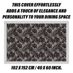 Kuber Industries Center Table Cover | PVC Table Cloth Cover | 4 Seater Table Cloth | 3D Leaf Table Cover | Table Protector | Table Cover for Center Table | 40x60 Inch | CTC | Brown