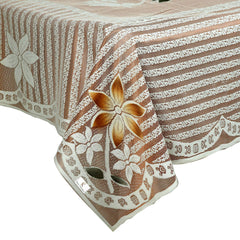 Kuber Industries Fruit Print Cotton Table Cover for Dining Table and 6 Seater Dining Table, Brown- (KUBMART011618), Standard