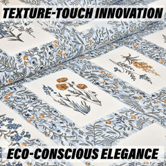 Heart Home Double Bedsheet with 2 Pillow Covers | 160 TC Premium Cotton Bedsheet for Double Bed | Bedsheet for Living Room-Home & Hotels | Dezier Check Flower | 90x108 Inch | Blue