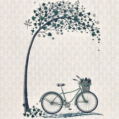 Heart Home Double Bedsheet with 2 Pillow Covers | 160 TC Premium Cotton Bedsheet for Double Bed | Bedsheet for Living Room-Home & Hotels | Photo Frame Cycle | 100x108 Inch | Blue