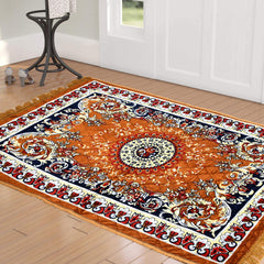 Kuber Industries 4 x2 Feet Superfine Velvet Carpet|Rug|Living Room|Bedroom|Hall (Orange), Standard (HS_36_KUBMART018362)