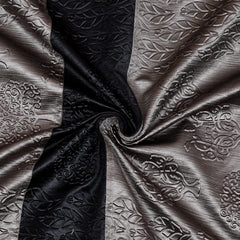 Heart Home Forest Printed 7 ft Door Curtain for Living Room, Bed Room, Kids Room with 8 Eyelet- Pack of 2 (Black & Grey)-Hs43Hearth25611(Polyester_Black)