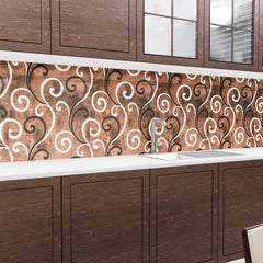 Heart Home Wallpaper | Self Adhesive Wallpaper Sheet | PVC Wallpaper Sheet for Home Décor | Kitchen Cabinets Wallpaper Roll | 5 Meter | WP-16 | Pack of 2 | Brown