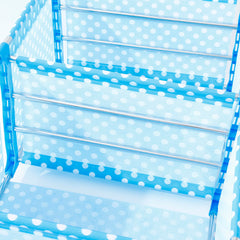 Kuber Industries (Pack of 6) 5 Layer Book Rack | Book Cabinet Shelves for Bedroom Office Living Room | Storage Shelve for Books Storage Organizer | Adjustable Shelf Rack | SJ05B | Blue