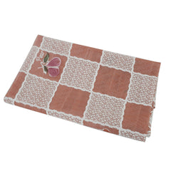 Kuber Industries Fruit Print Cotton 4 Seater Rectangular Dining Table Cover, Maroon-Kubmart11609, Standard