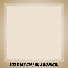 Heart Home Table Cover | Dining Table Cover | Center Table Cover | Reversable Table Cover for Kitchen Table | Dot Square Table Cover for Hall Décor | 48x48 Inch | Golden