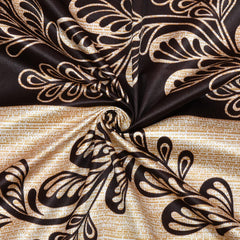 Heart Home Leaf Printed 7 Feet Door Curtain for Living Room, Bed Room, Kids Room with 8 Eyelet (Brown)-HS43HEARTH25597