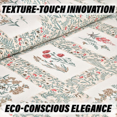 Heart Home Double Bedsheet with 2 Pillow Covers | 160 TC Premium Cotton Bedsheet for Double Bed | Bedsheet for Living Room-Home & Hotels | Dezier Check Flower | 90x108 Inch | Beige