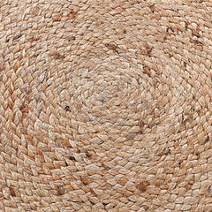 Kuber Industries Hand Woven Carpet Rugs|Natural Stitch Braided Jute Door mat|Round Shape Mat for Bedroom,Living Room,Dining Room,Yoga,72x72 cm,(Brown)