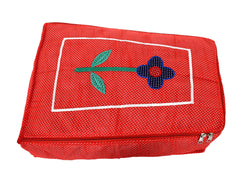 Kuber Industries Dot Printed Petticoat Cover Bag/Wardrobe Organiser/Storage Bag/Bags for Cloths (Red)